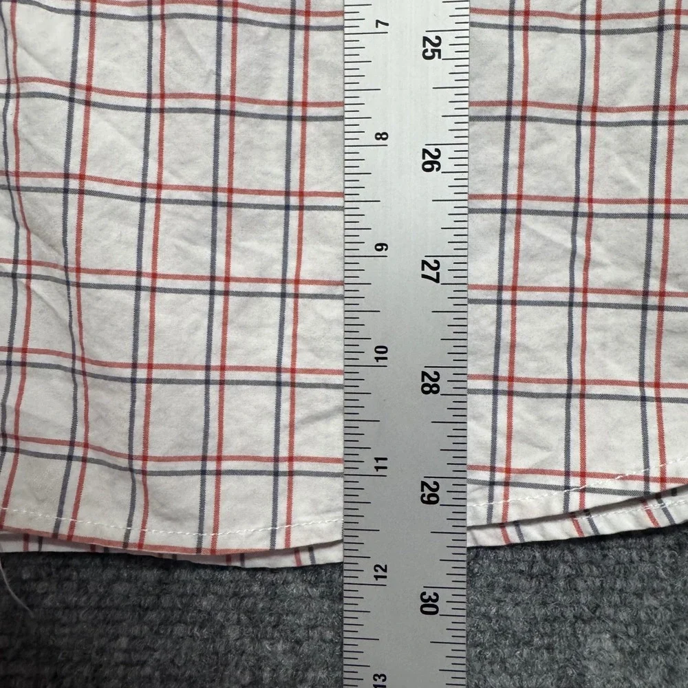 J Crew Mens Shirt XL‎ Classic Fit Plaid Button Down White Window